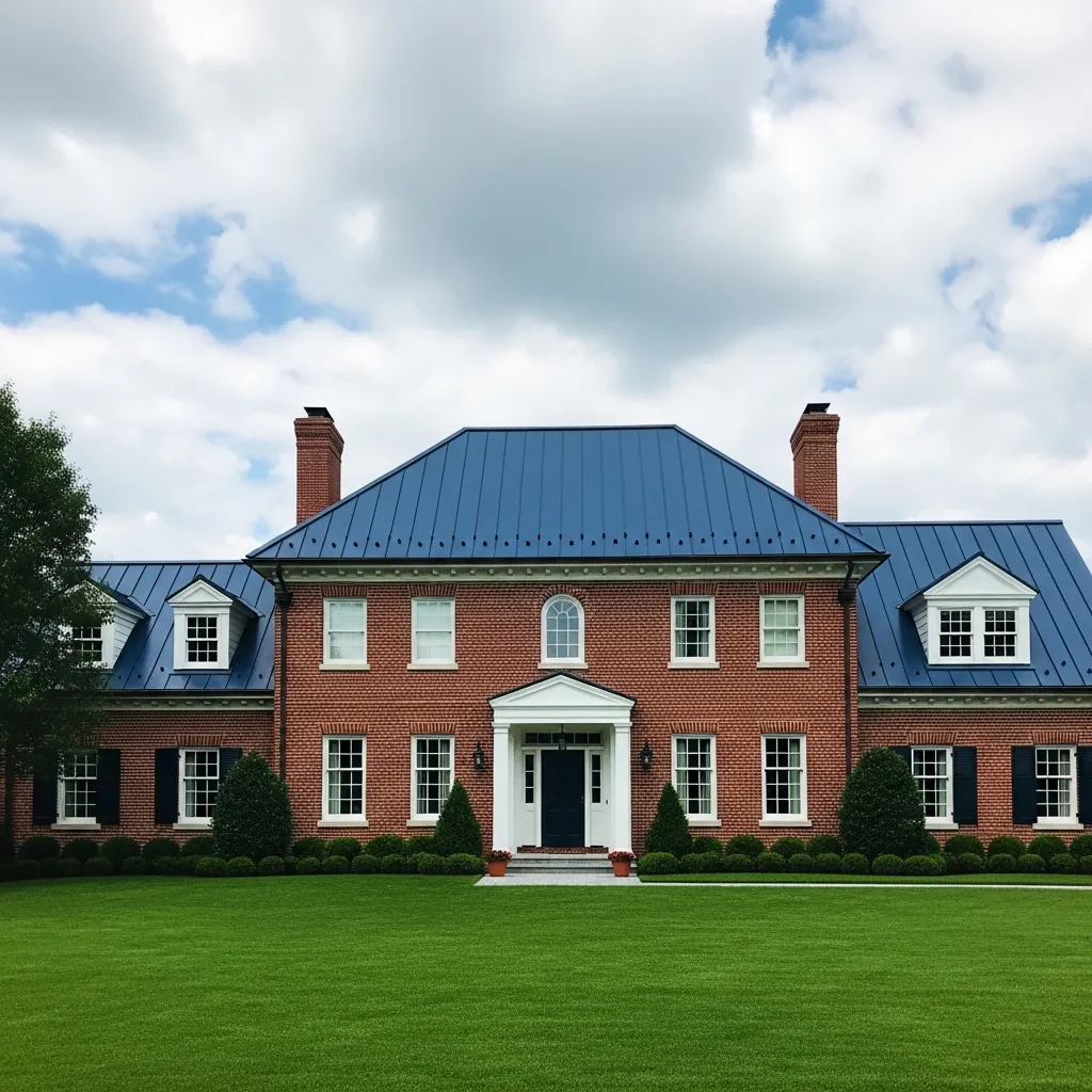8. Deep Blue and Colonial Red Brick