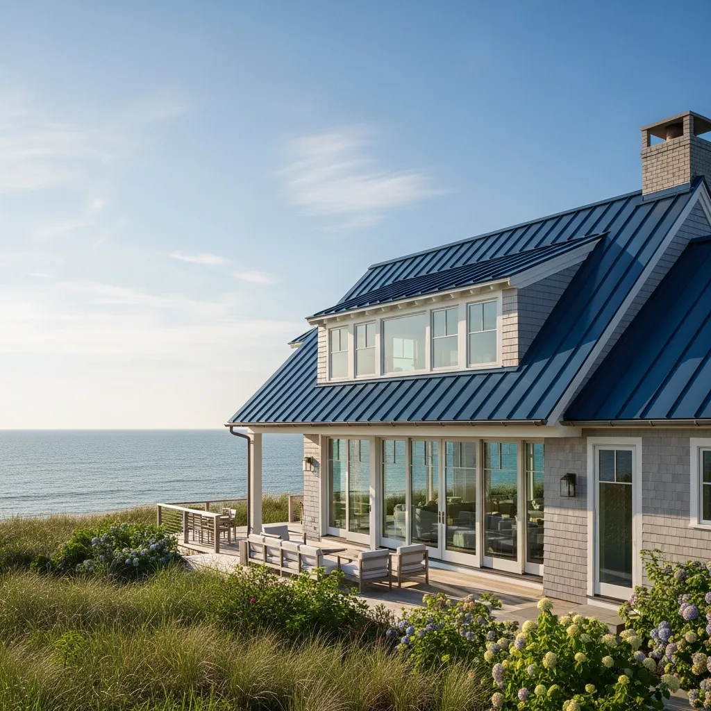 12. Deep Ocean Blue Metal Roof