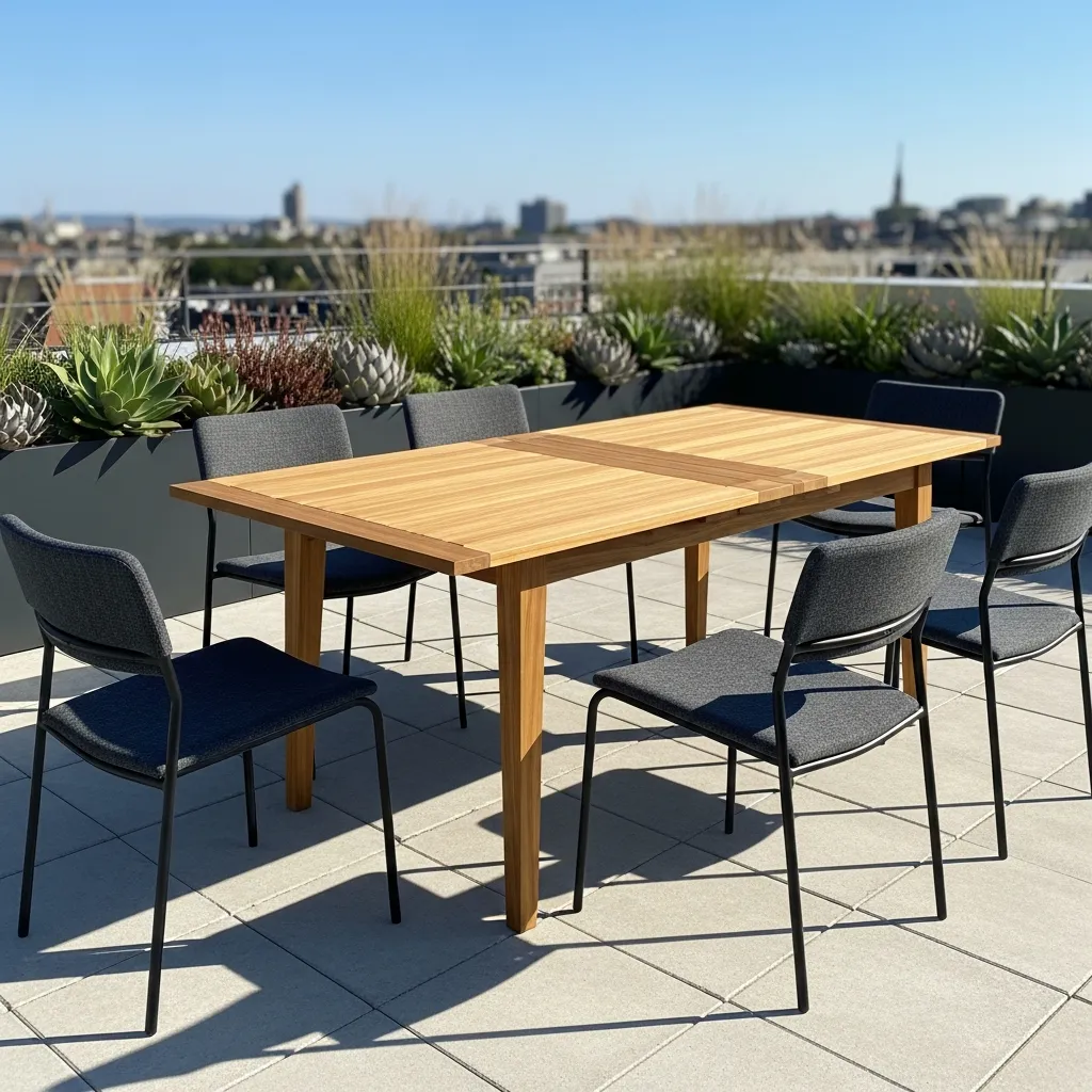 11. Extendable Teak Dining Table