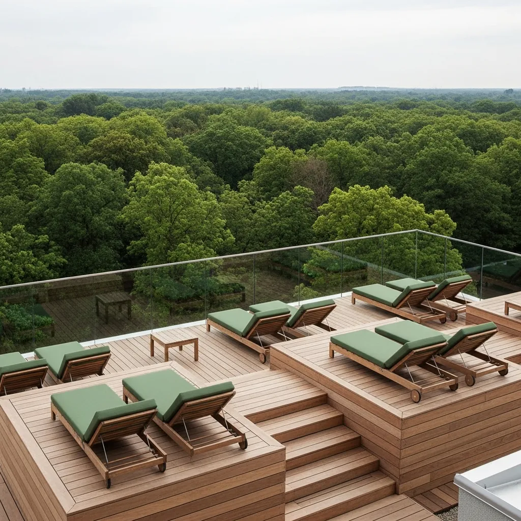 Top 25 Modern Rooftop Seating Areas That Will Elevate Your Space! 23 22. Forest Canopy Viewpoint