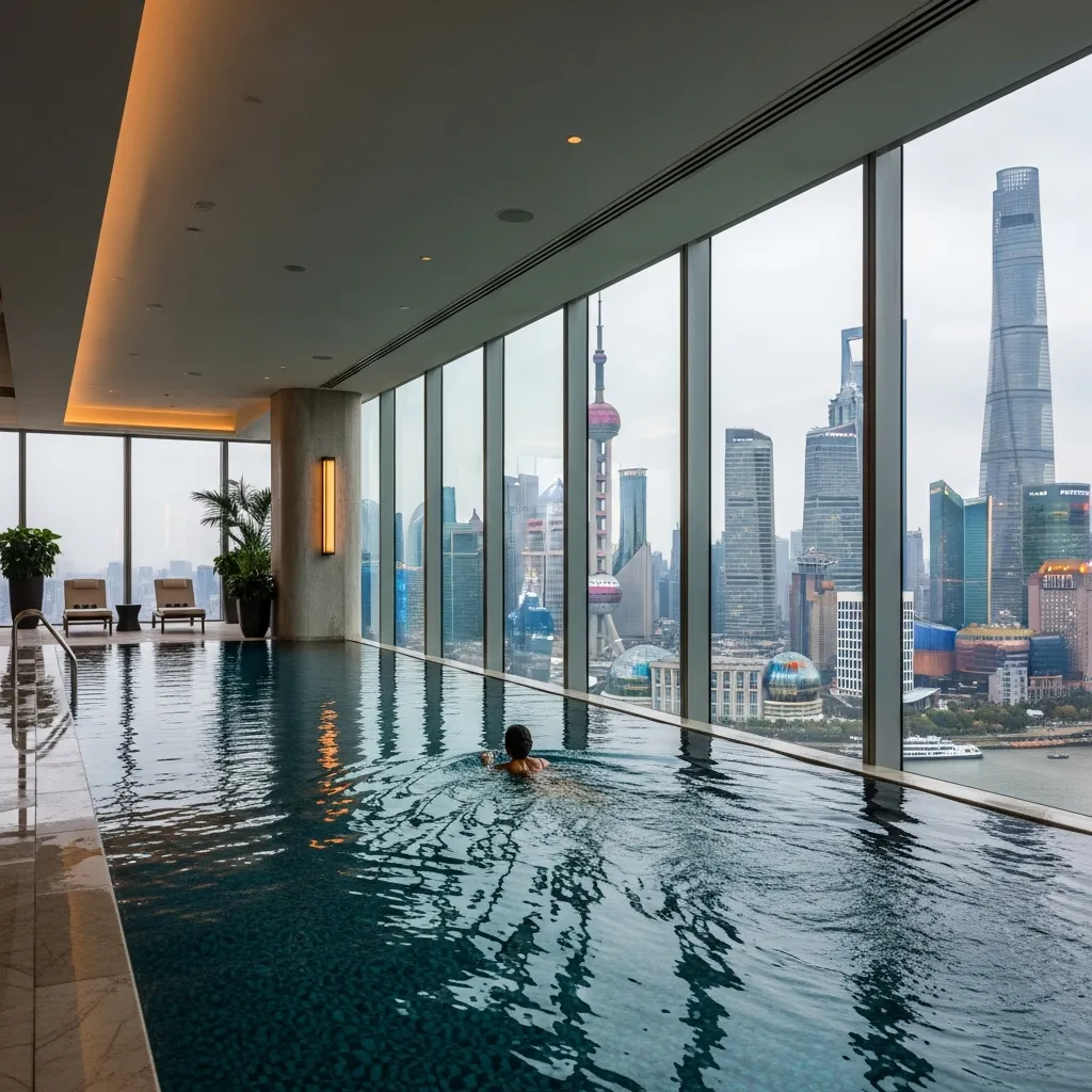 Top 19 Rooftop Pool Decks Around the World You Need to See! 13 12. Four Seasons Hotel Pudong, Shanghai, China
