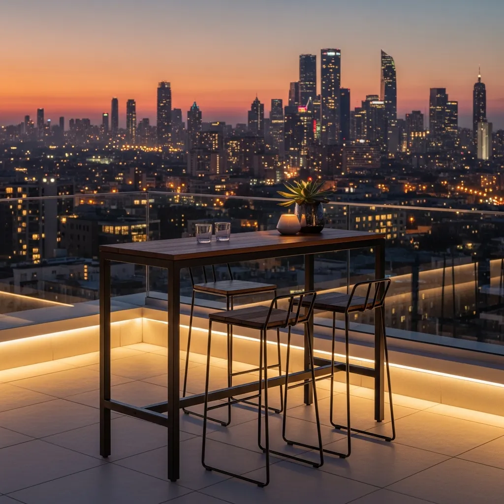 2. High-Top Bar Stools & Table Set