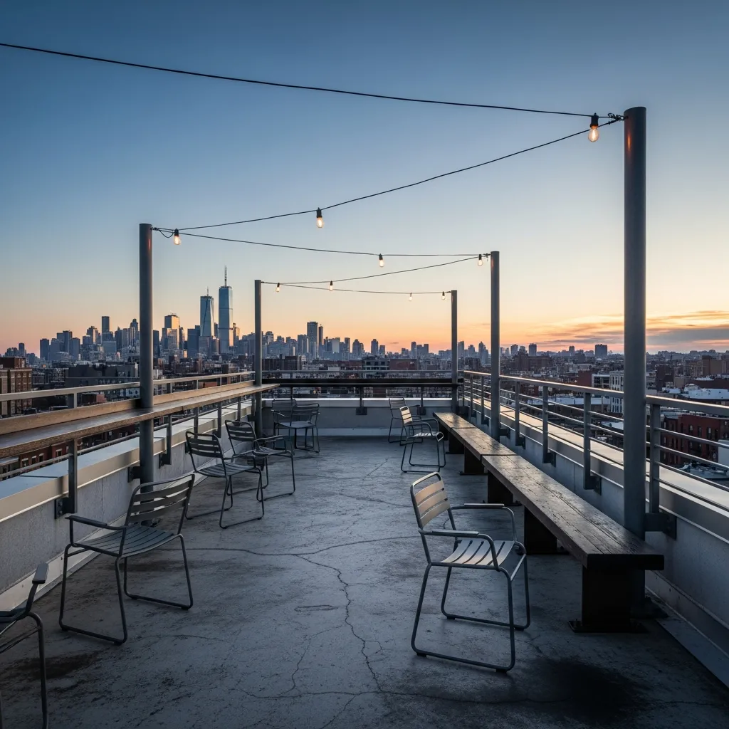 Top 17 Rooftop Seating Area Designs That Will Elevate Your Outdoor Space 9 8. Industrial Chic Observation Deck