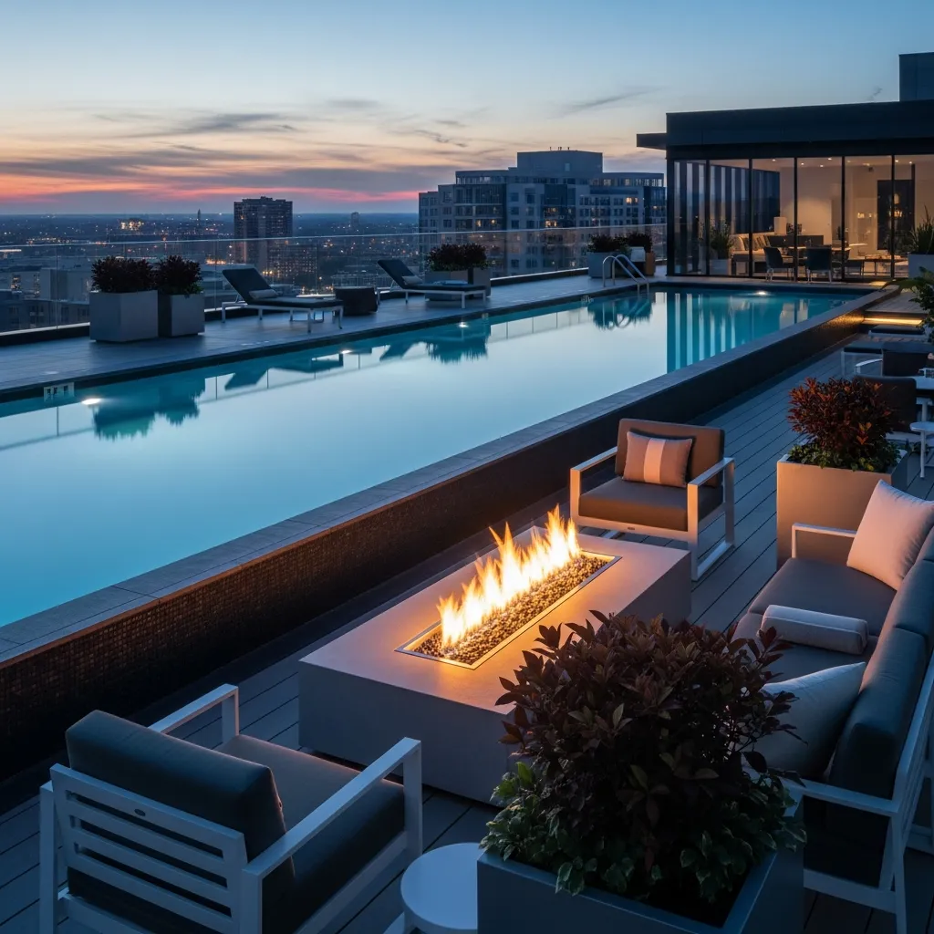 6. Integrated Fire Pit Feature