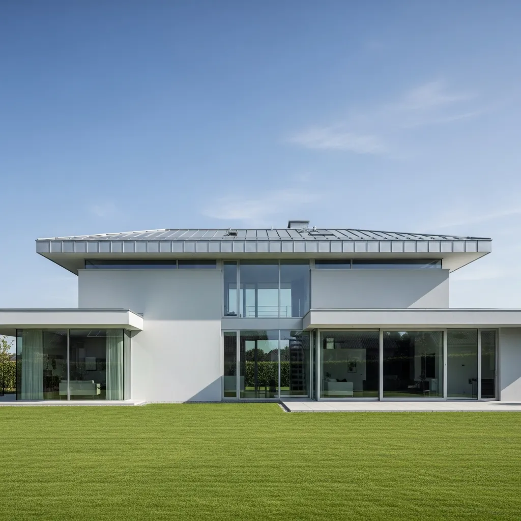 17 Timeless Neutral Color Schemes for Metal Roof Houses 5 4. Light Gray with Silver Roof