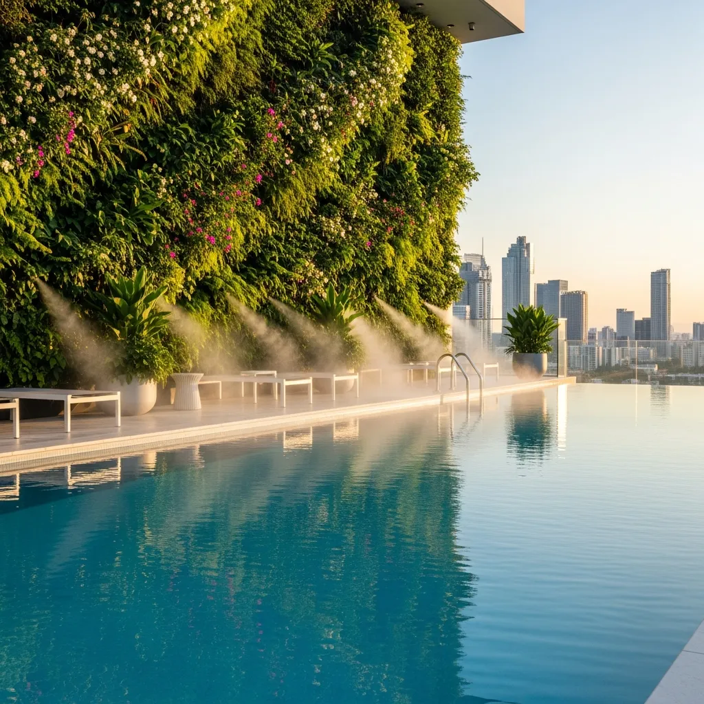 3. Lush Vertical Garden Integration