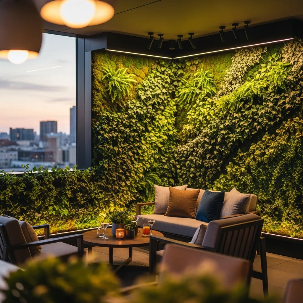 2. Lush Vertical Gardens and Green Walls