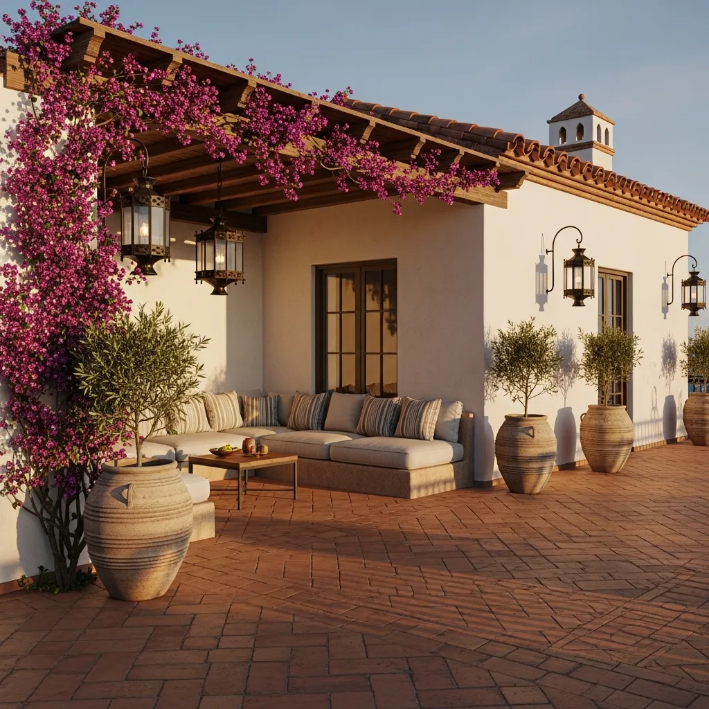 Top 17 Rooftop Seating Area Designs That Will Elevate Your Outdoor Space 11 10. Mediterranean Courtyard Inspired