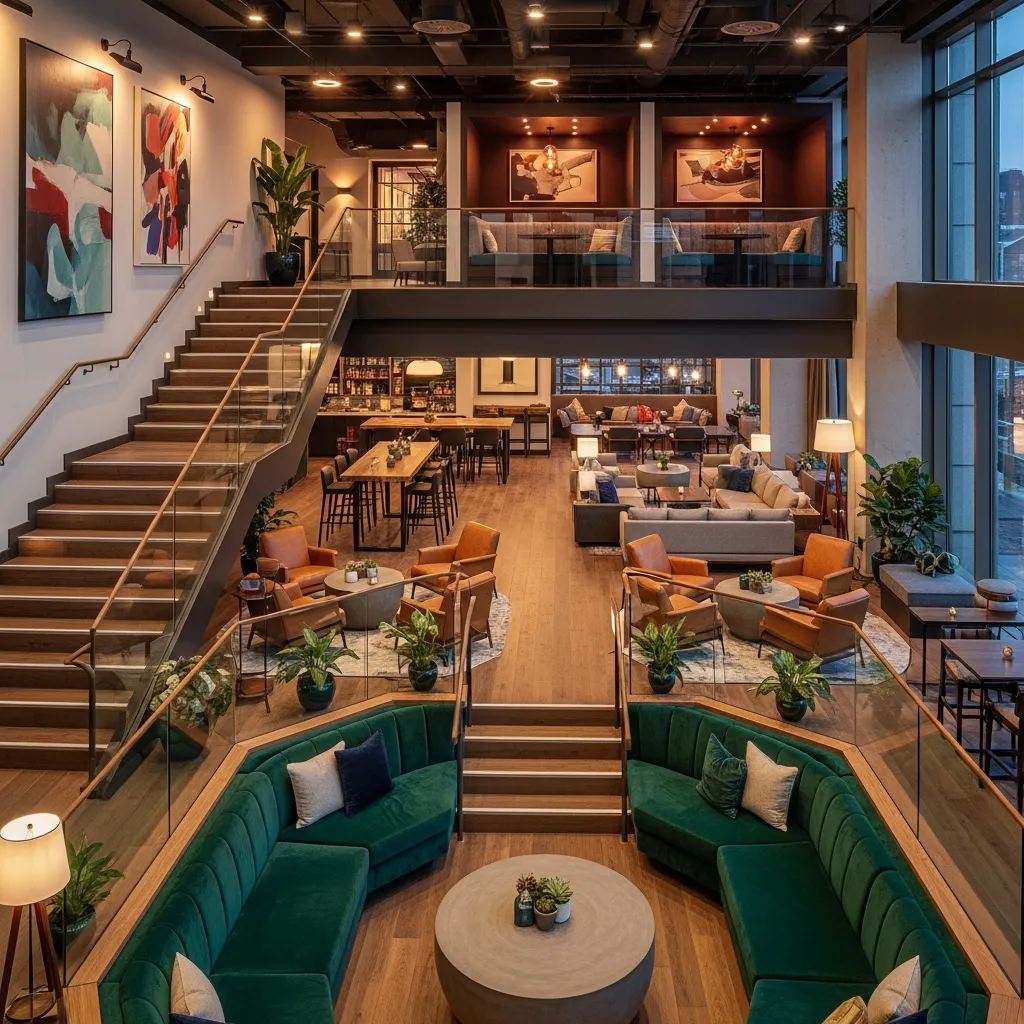 25 Breathtaking Rooftop Patio Lounge Designs for Your Dream Space 19 18. Multi-Level Lounge Zones