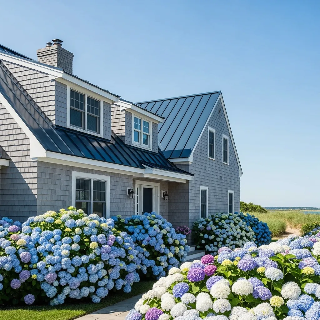 6. Navy Blue Metal Roof