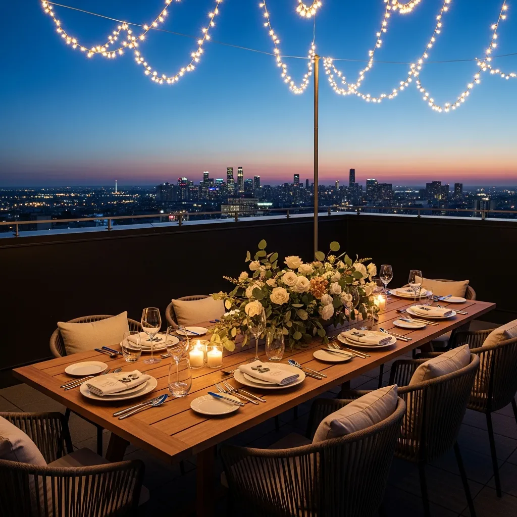 19 Dreamy Rooftop Seating Area Ideas to Inspire Your Space 3 2. Open-Air Dining Oasis