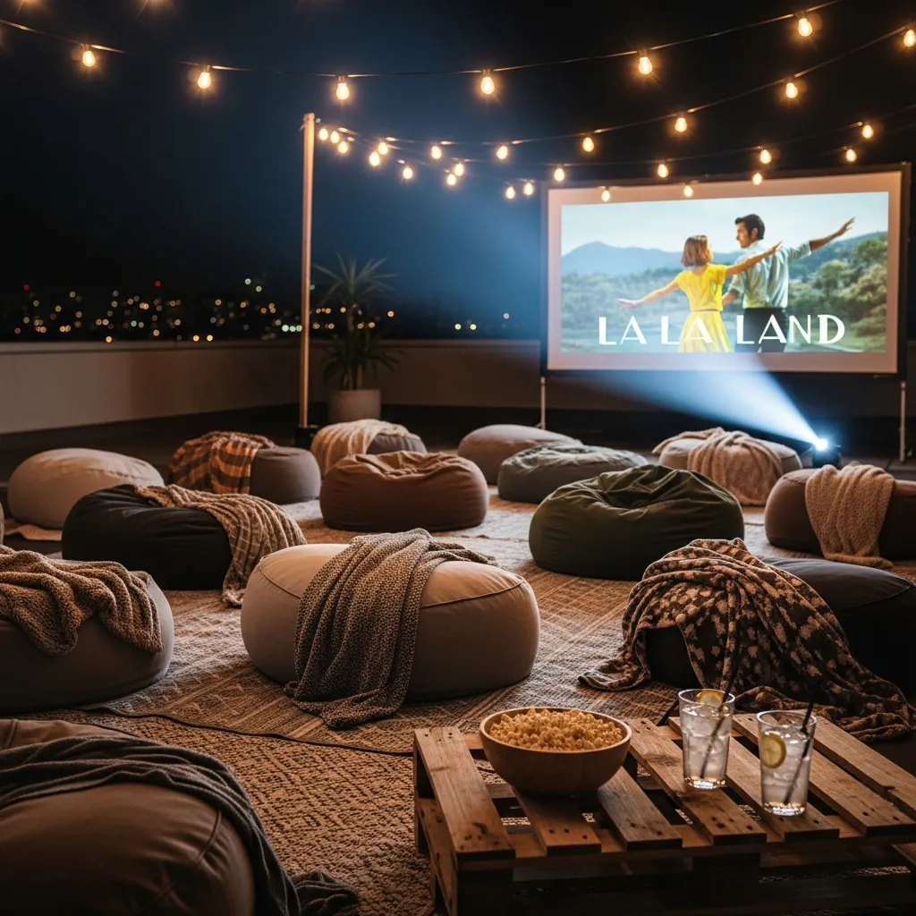 Top 17 Rooftop Seating Area Designs That Will Elevate Your Outdoor Space 15 14. Outdoor Cinema Experience