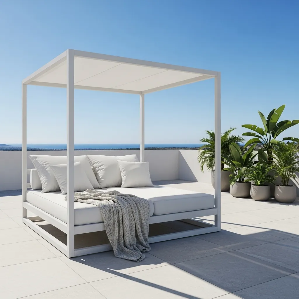 6. Outdoor Daybed with Canopy
