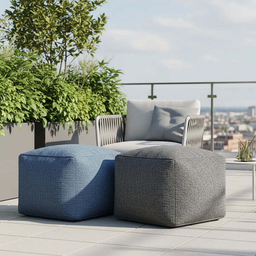 8. Outdoor Poufs/Ottomans