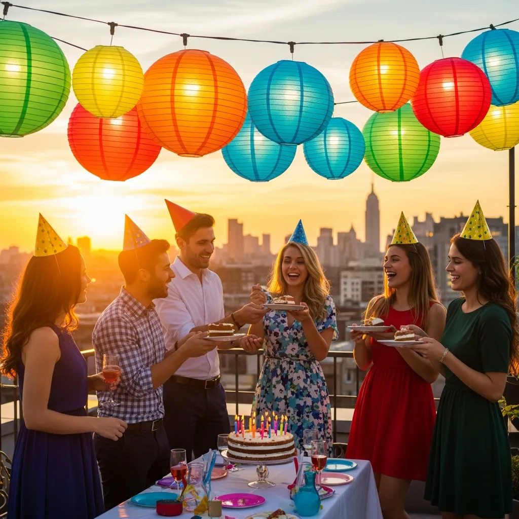 11. Paper Lantern String Lights (LED)