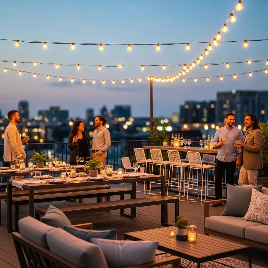 Top 15 Rooftop Oasis Inspirations to Transform Your Urban Space 6 5. Party Deck Paradise