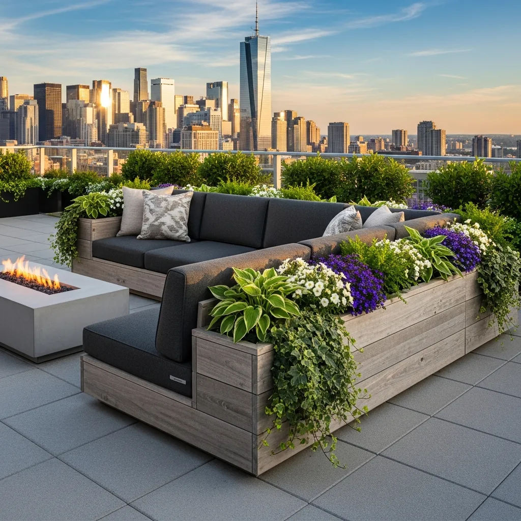 12. Planter Boxes (integrated into seating)