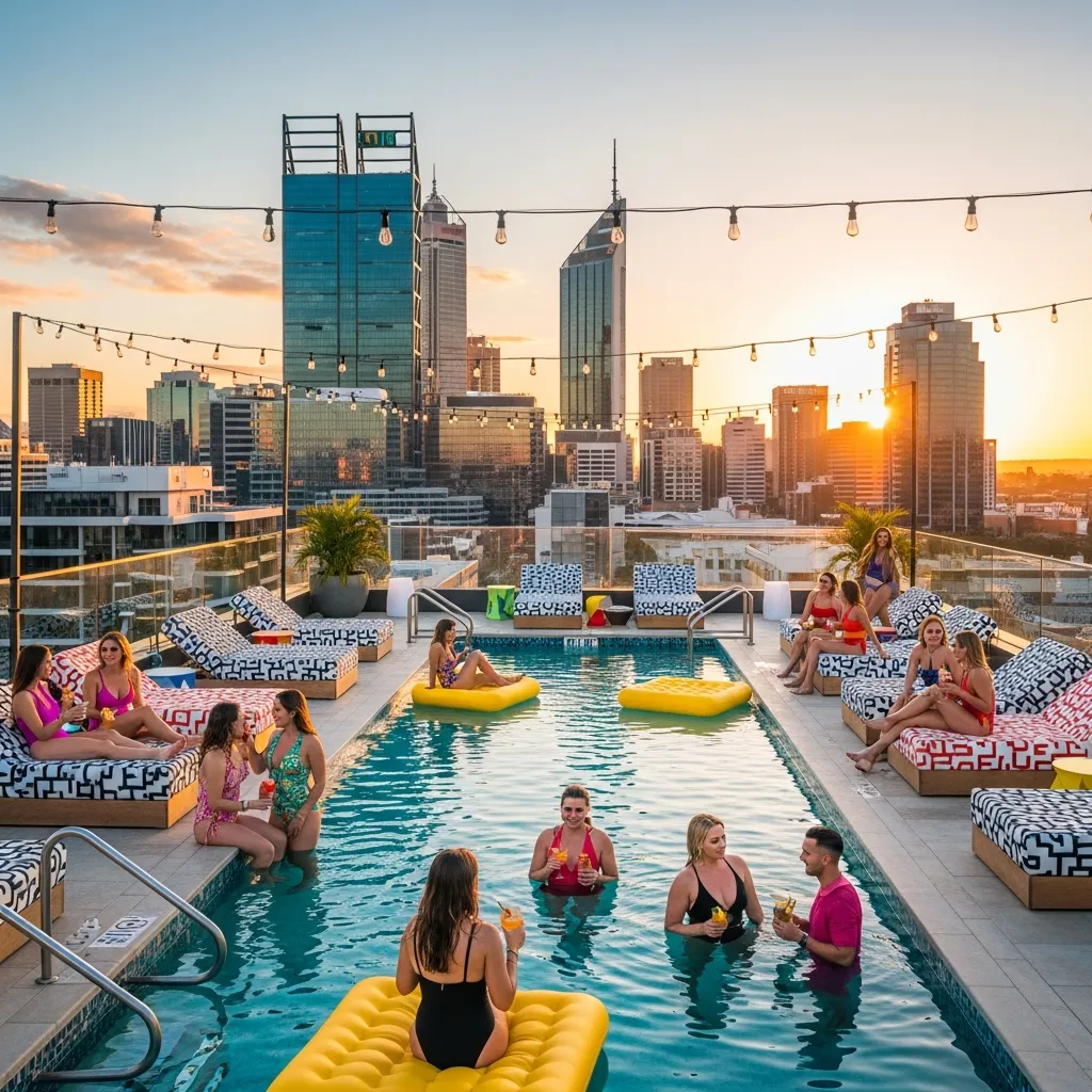 Top 19 Rooftop Pool Decks Around the World You Need to See! 11 10. QT Perth, Australia