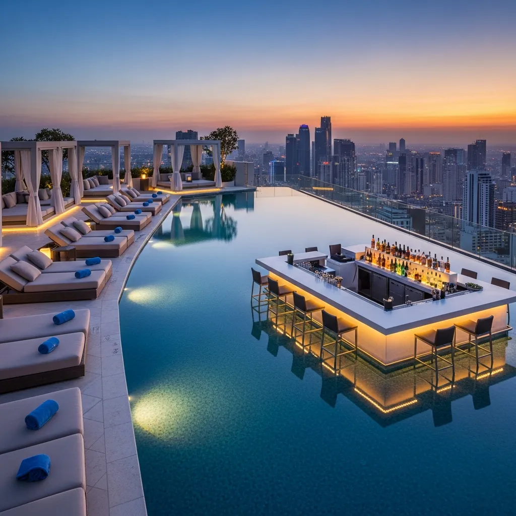 8. Rooftop Poolside Lounge & Bar