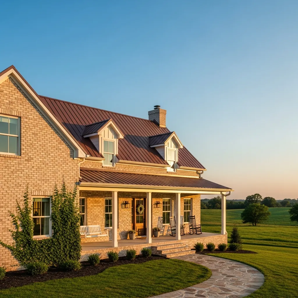 12. Rustic Red and Natural Beige Brick