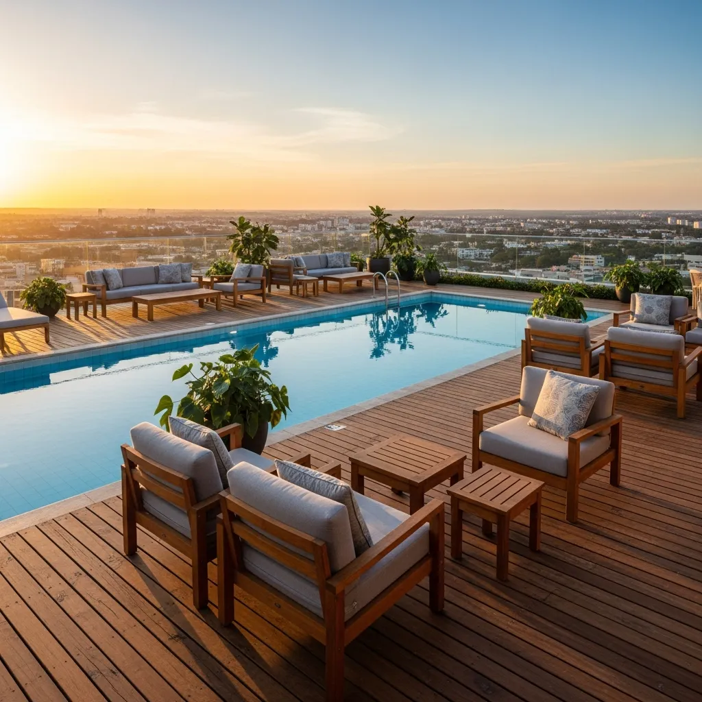 13. Rustic Wood Decking Contrast