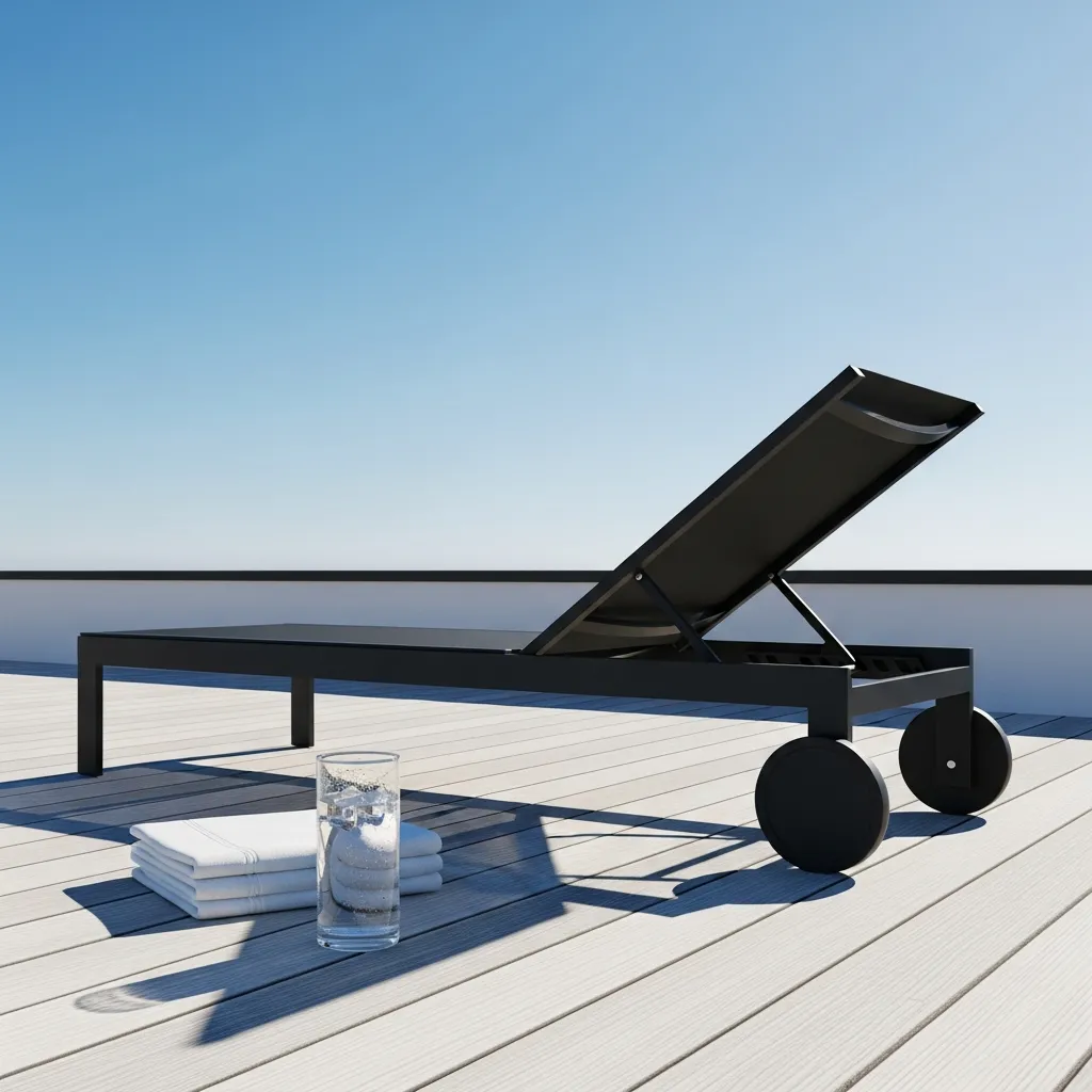 16. Sun Lounger with Wheels