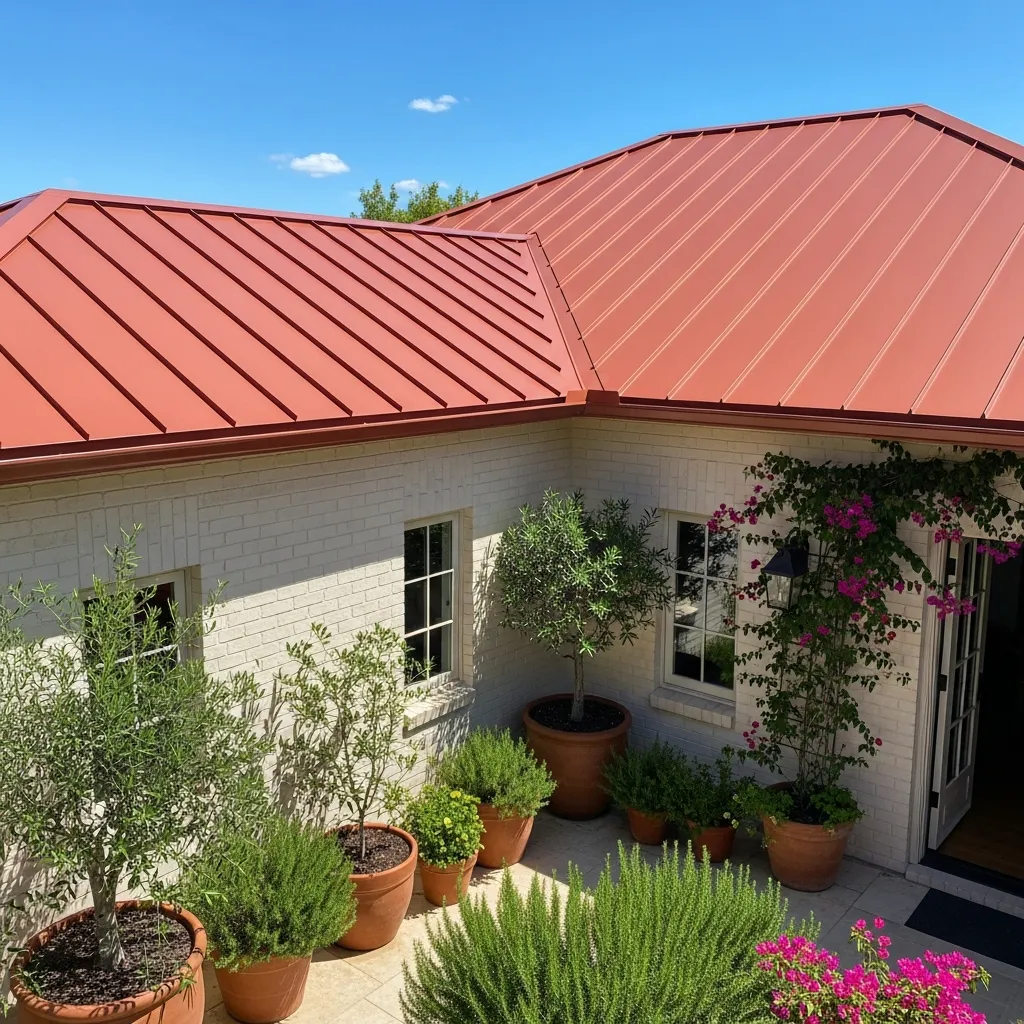 10. Terracotta and Pale Cream Brick