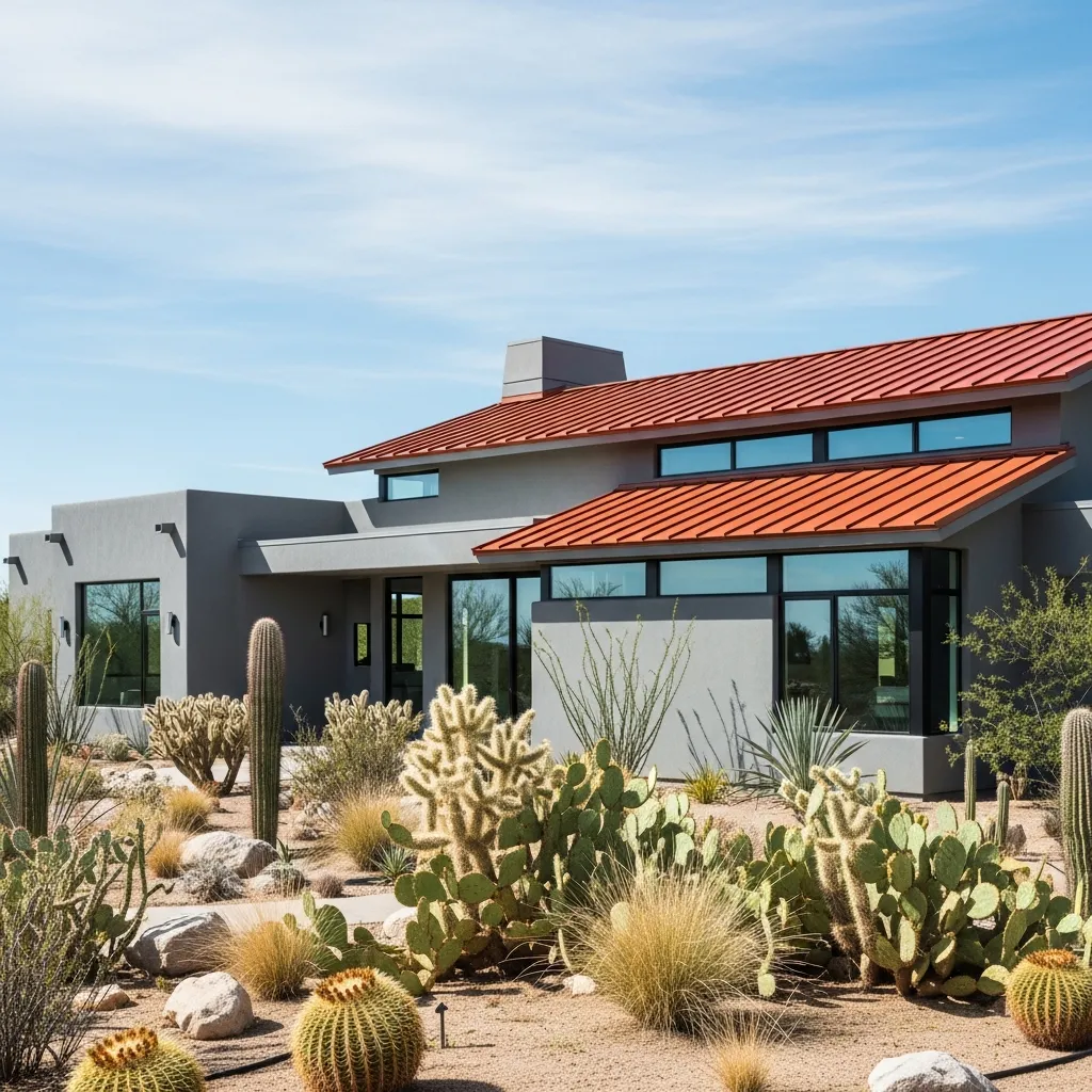 10. Terracotta Orange Metal Roof