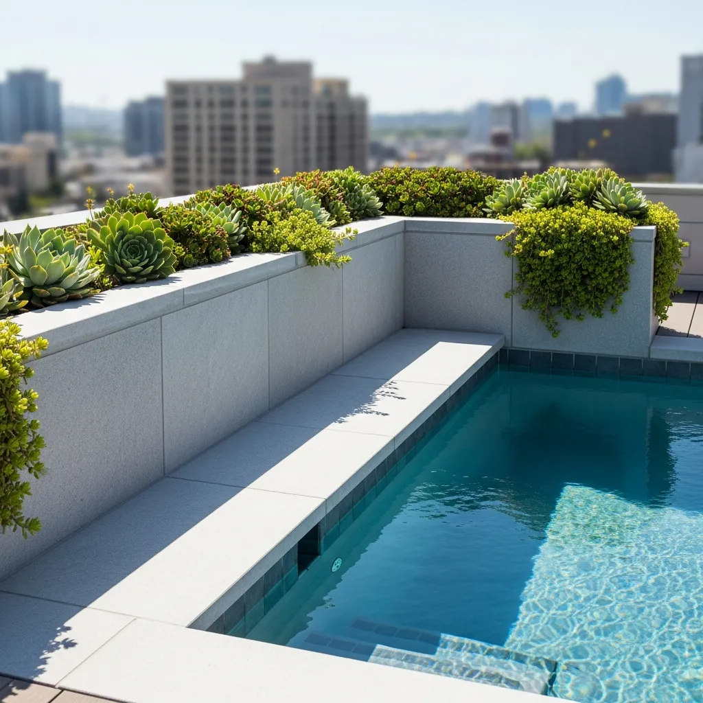 8. The Built-in Seating & Planter Pool