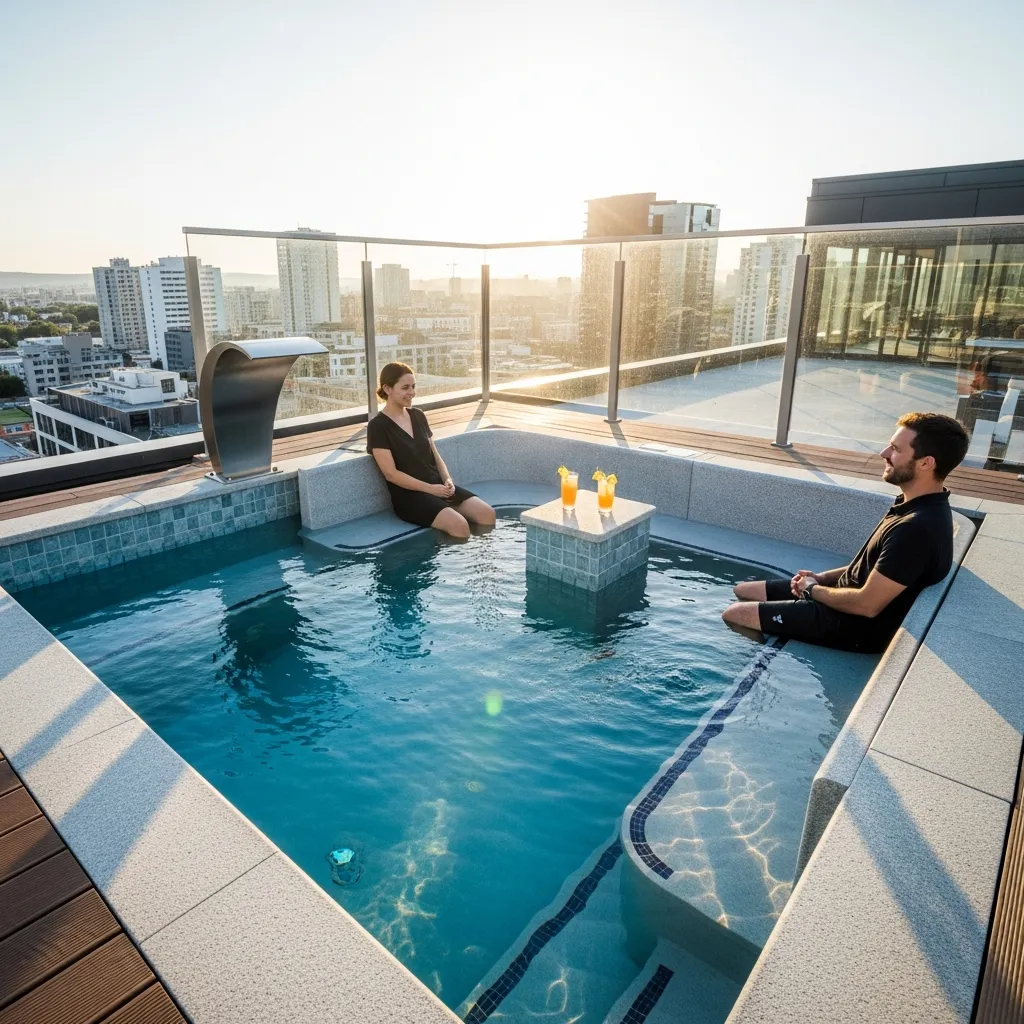 19. The C-Shaped Seating Pool