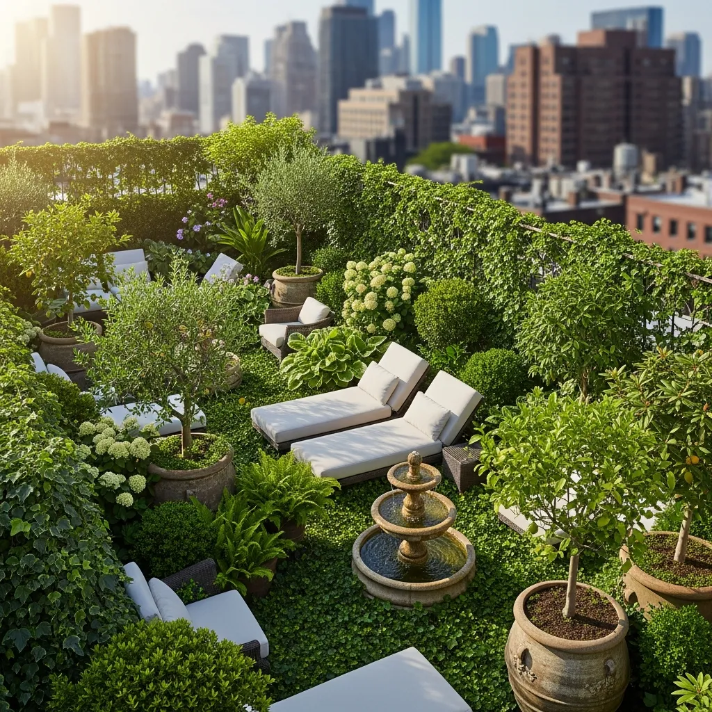 Top 15 Rooftop Oasis Inspirations to Transform Your Urban Space 2 1. The Lush Garden Retreat