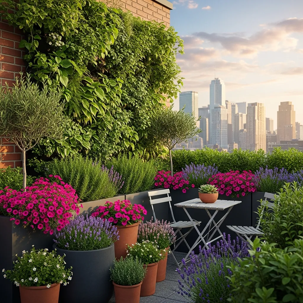 19 Dreamy Rooftop Seating Area Ideas to Inspire Your Space 6 5. Urban Garden Retreat