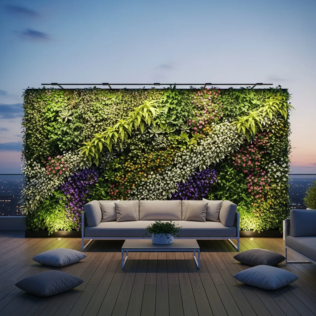 14. Vertical Garden Wall Lounge