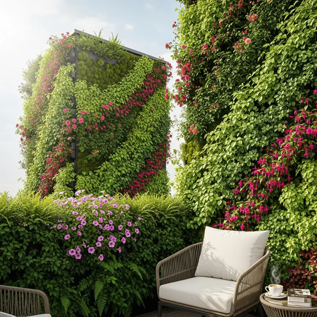 Top 15 Rooftop Oasis Inspirations to Transform Your Urban Space 12 11. Vertical Garden Wonderland