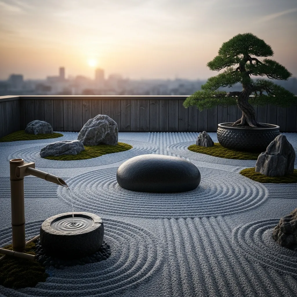 Top 15 Rooftop Oasis Inspirations to Transform Your Urban Space 5 4. Zen Garden Sanctuary