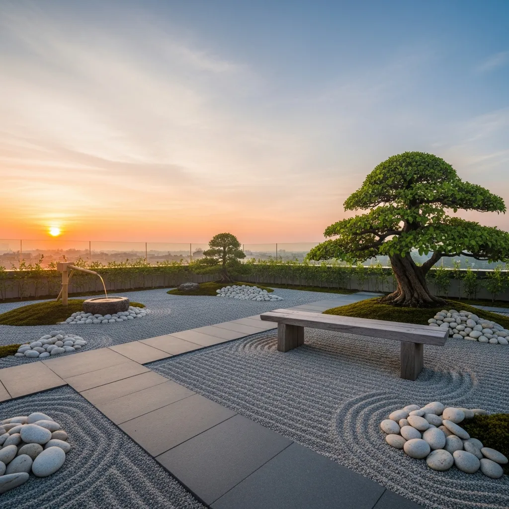 Top 17 Rooftop Seating Area Designs That Will Elevate Your Outdoor Space 7 6. Zen Garden Sky Sanctuary