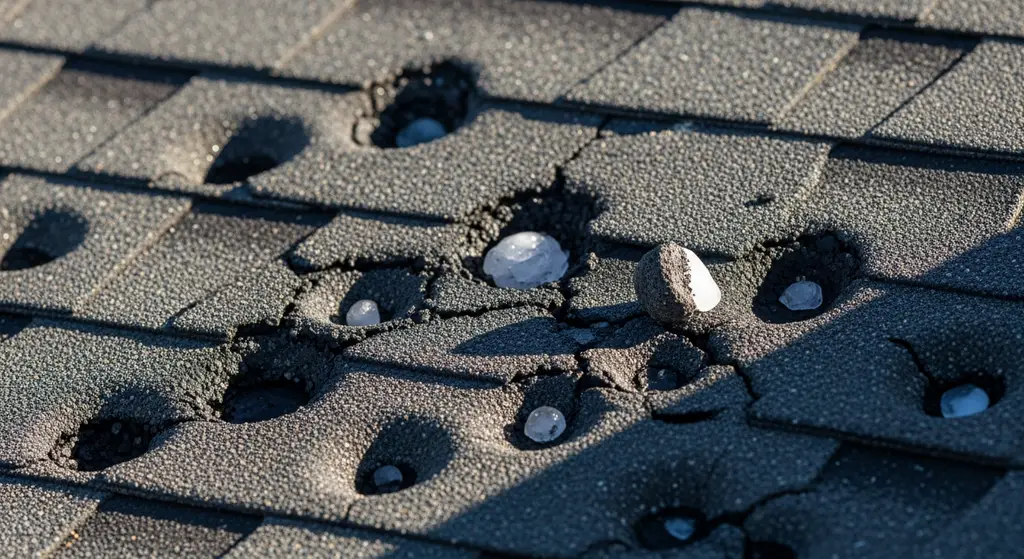 Is Roof Replacement Tax Deductible — What to Know 4 Severe hail damage on a roof