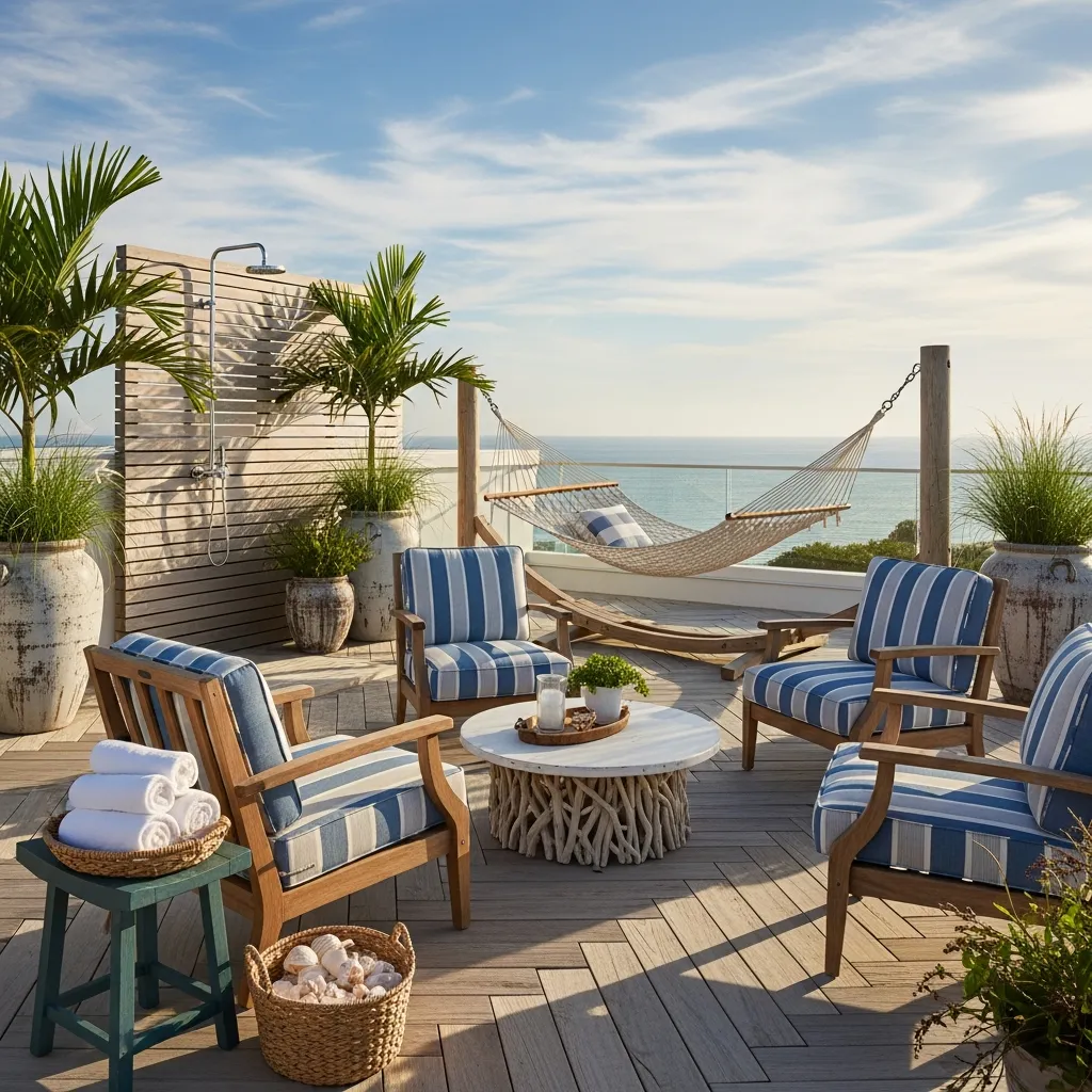 Top 27 Rooftop Deck Before and After Transformations: Inspiring Outdoor Oasis Ideas 4 3. Coastal Charm: A Seaside Escape