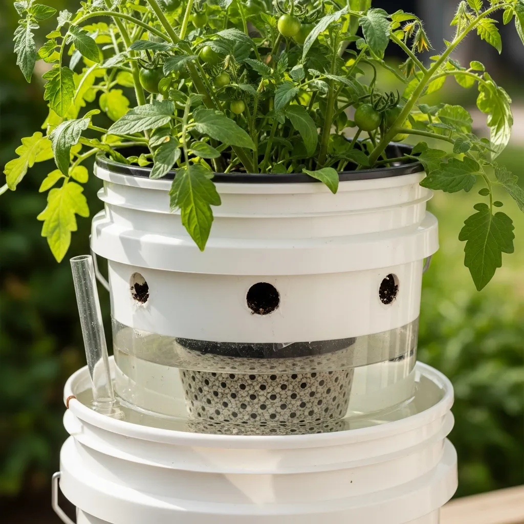 3. DIY Self-Watering Buckets