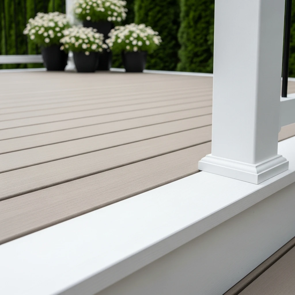 5. Greige Deck with White Trim