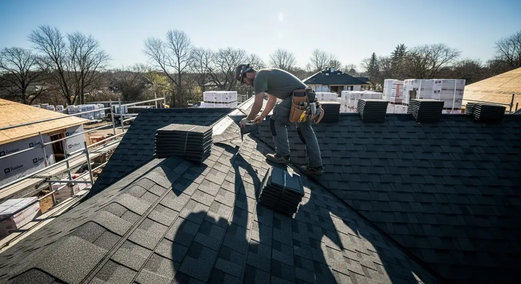 Professional shingle installation