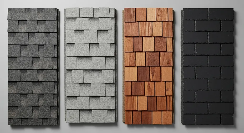 Table comparing laminate and fiberglass shingle specs