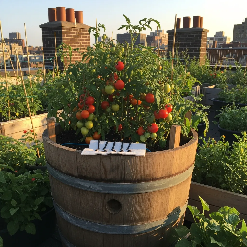17. Modified Rain Barrels for Self-Watering