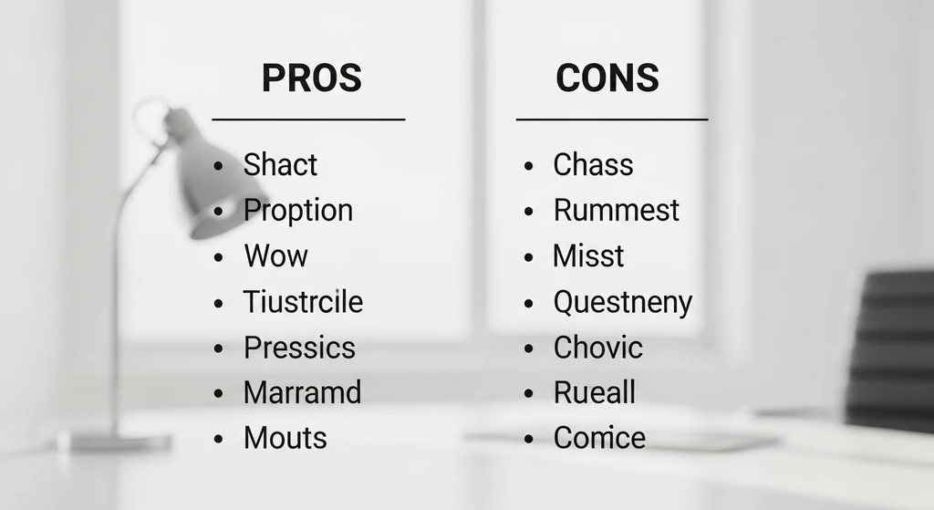 Pros and cons comparison