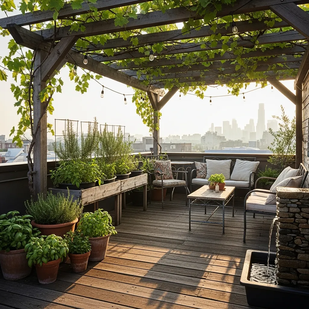 Top 27 Rooftop Deck Before and After Transformations: Inspiring Outdoor Oasis Ideas 3 2. Rustic Retreat: A Natural Oasis