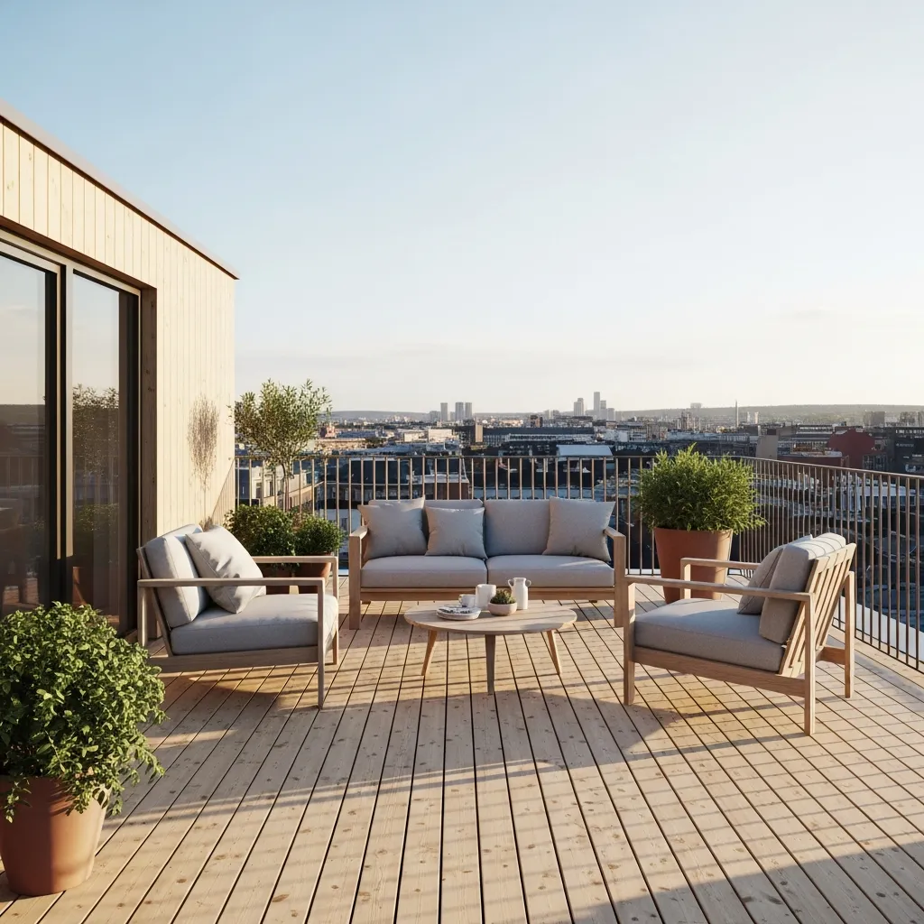 Top 27 Rooftop Deck Before and After Transformations: Inspiring Outdoor Oasis Ideas 13 12. Scandinavian Simplicity: A Functional and Minimalist Space