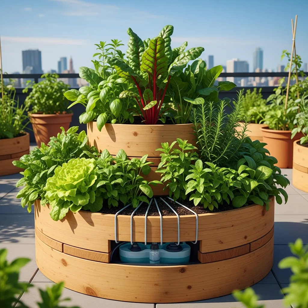 16. Self-Watering Pallet Collar Beds