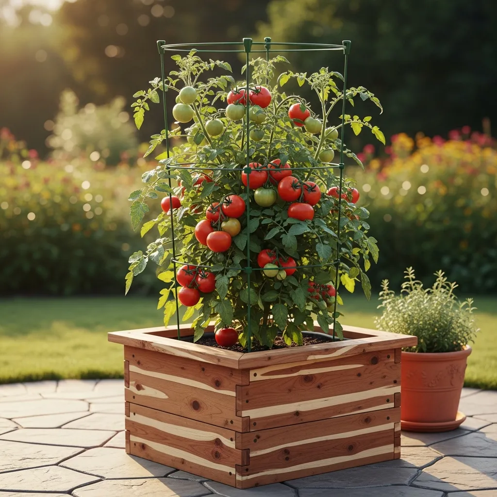 10. Tomato Planter with Cage