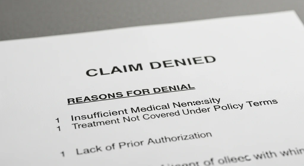 Insurance claim denial letter