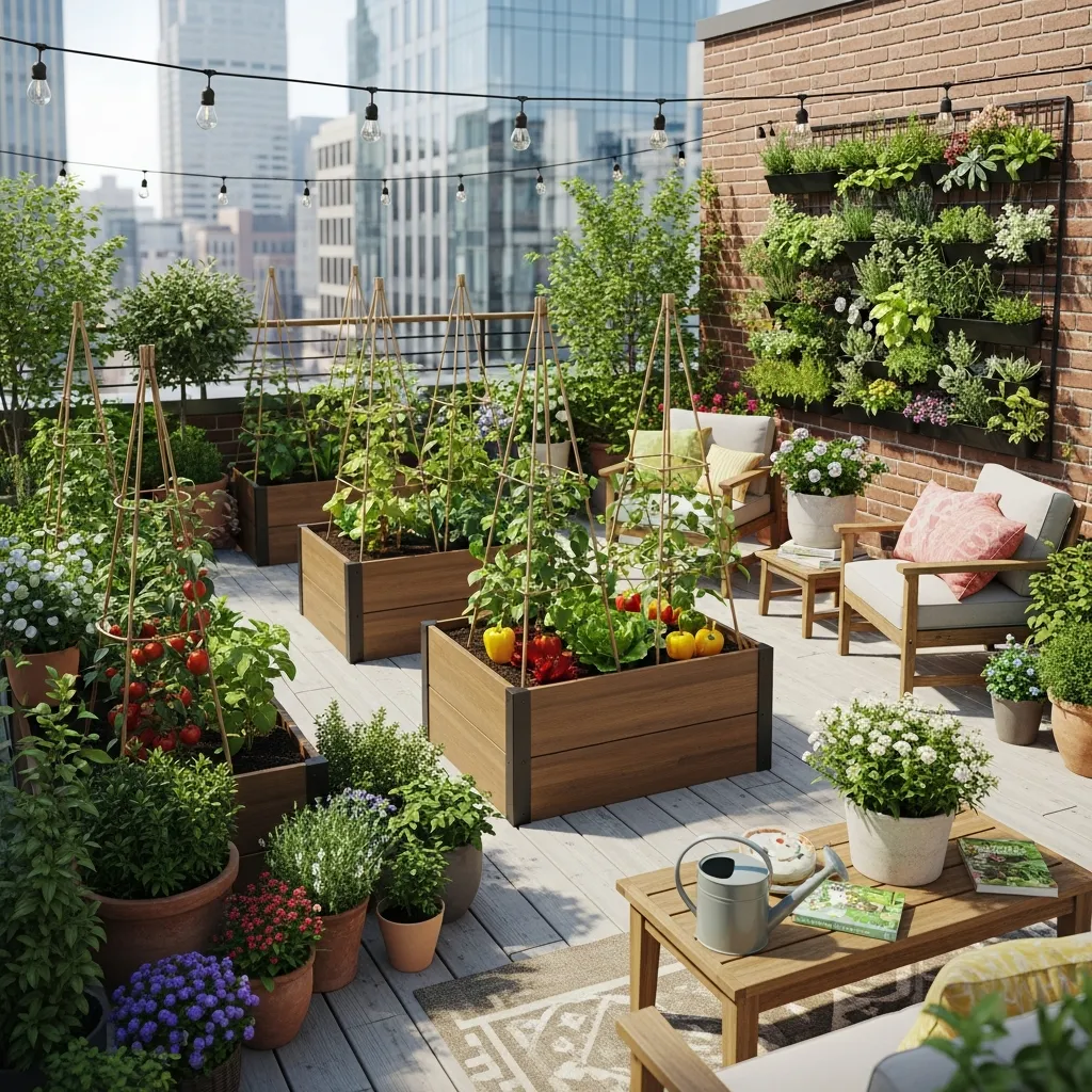 Top 27 Rooftop Deck Before and After Transformations: Inspiring Outdoor Oasis Ideas 5 4. Urban Garden: A Green Paradise